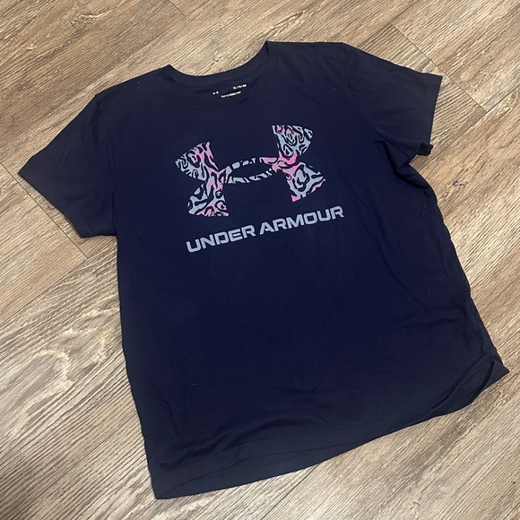 Under Armour Other - Under Armour Navy and Pink Graphic Tee